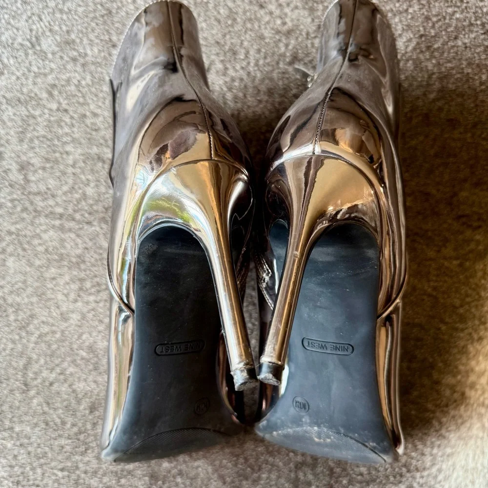 Metallic Silver Booties - Picture 9 of 16